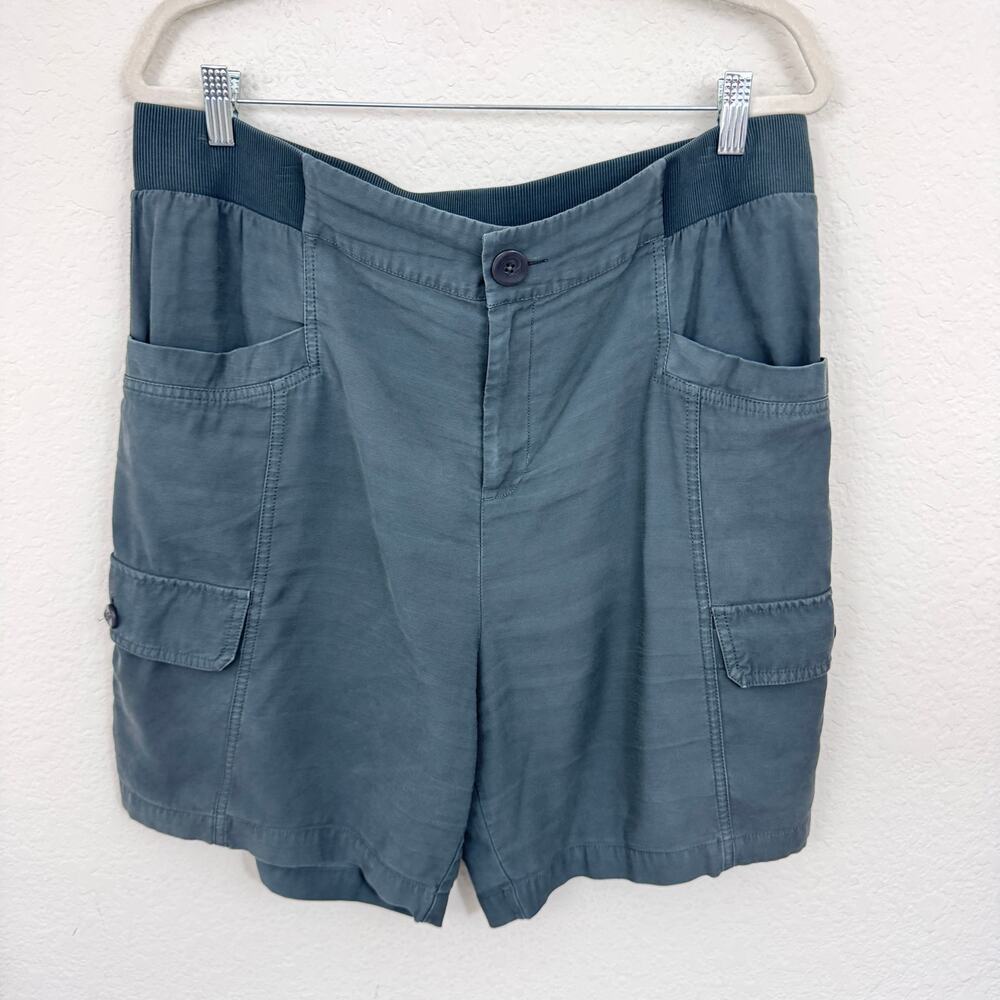 Soft Surroundings Womens Utility Shorts Size XL Lightweight Casual Neutral Green